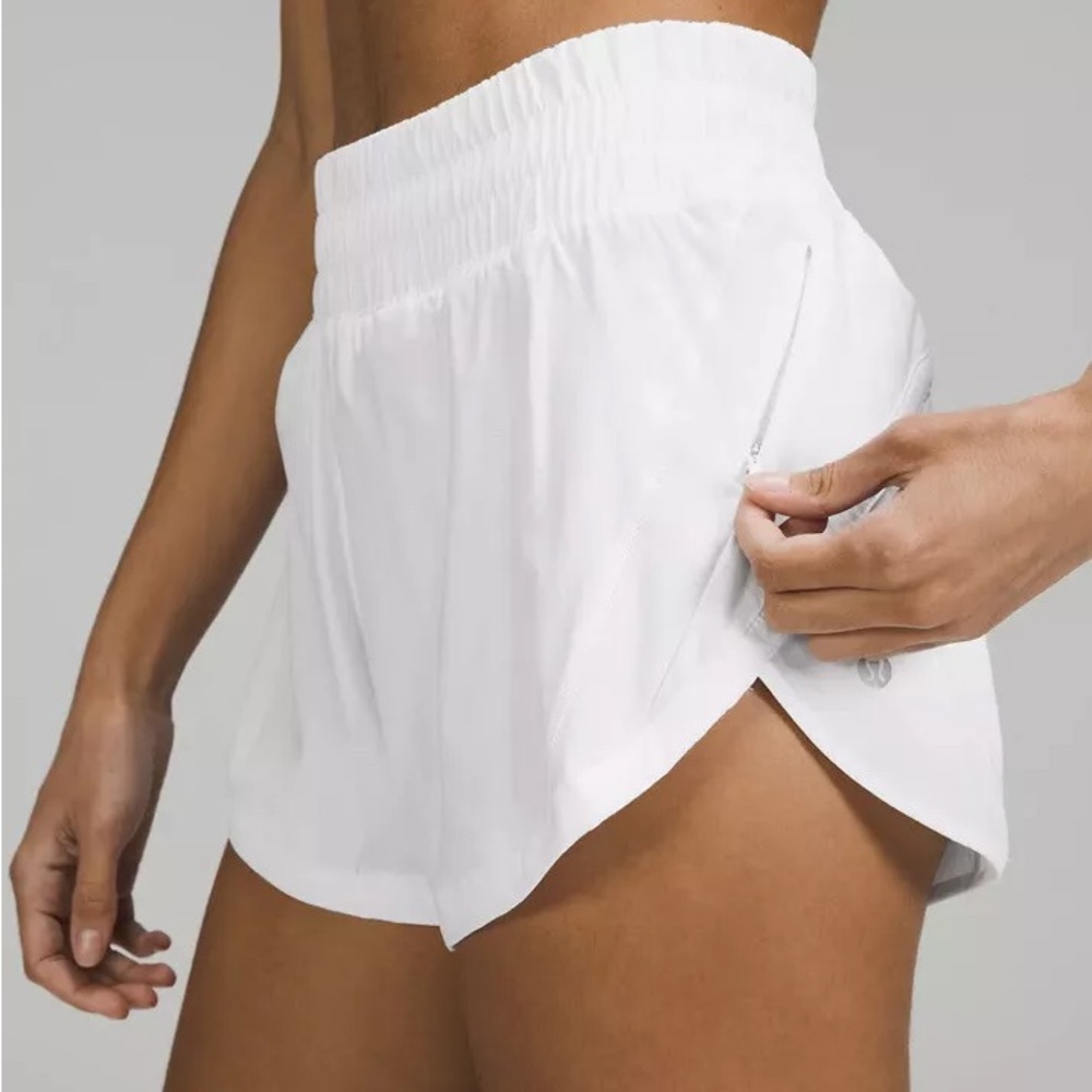 Lululemon Track That High-Rise Shorts 3” White - Size 4
